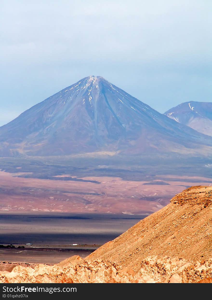 Volcano Licancábur in Atacama Desert, Chile