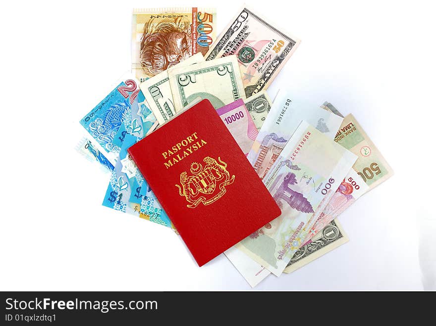 International Travel Passport with Currency. International Travel Passport with Currency