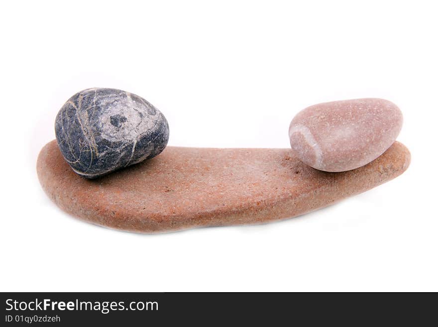 Stones isolated on a white background