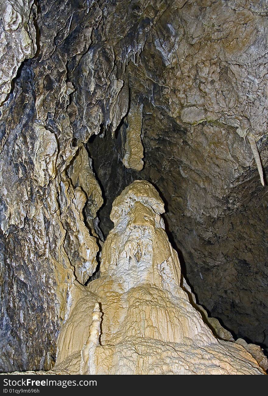 Karst caves in Jura mountains, Switzerland. Karst caves in Jura mountains, Switzerland