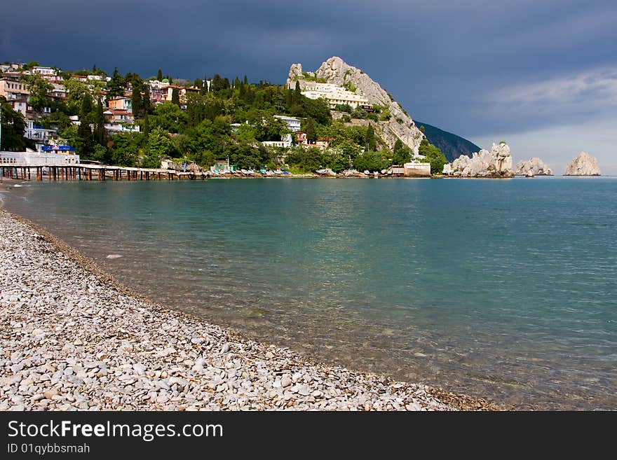 Beach of the Gurzuf, Crimea