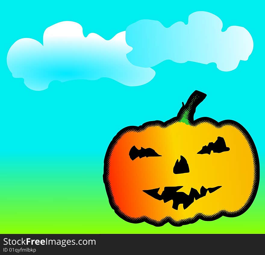 Happy Halloween Pumpkin Vector