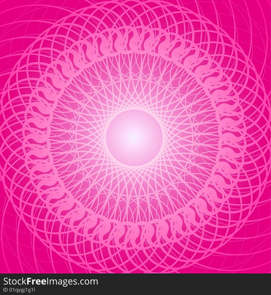 Illustration of white ornament on pink gradient background. Illustration of white ornament on pink gradient background