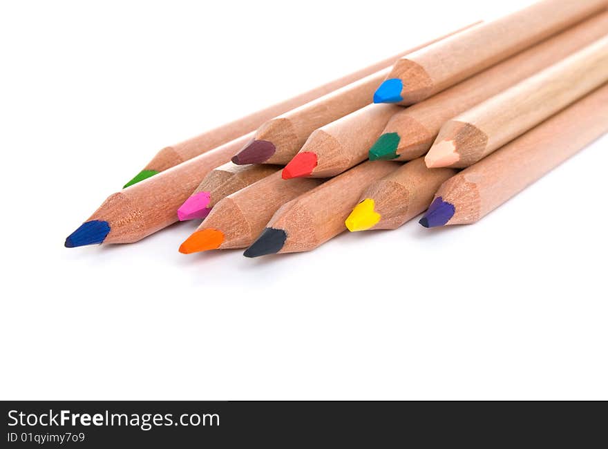 Pencils isolated on white background. Pencils isolated on white background