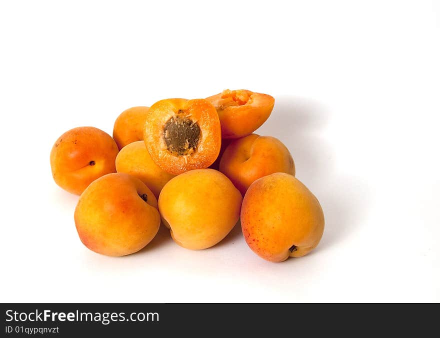 Apricot background isolated on white