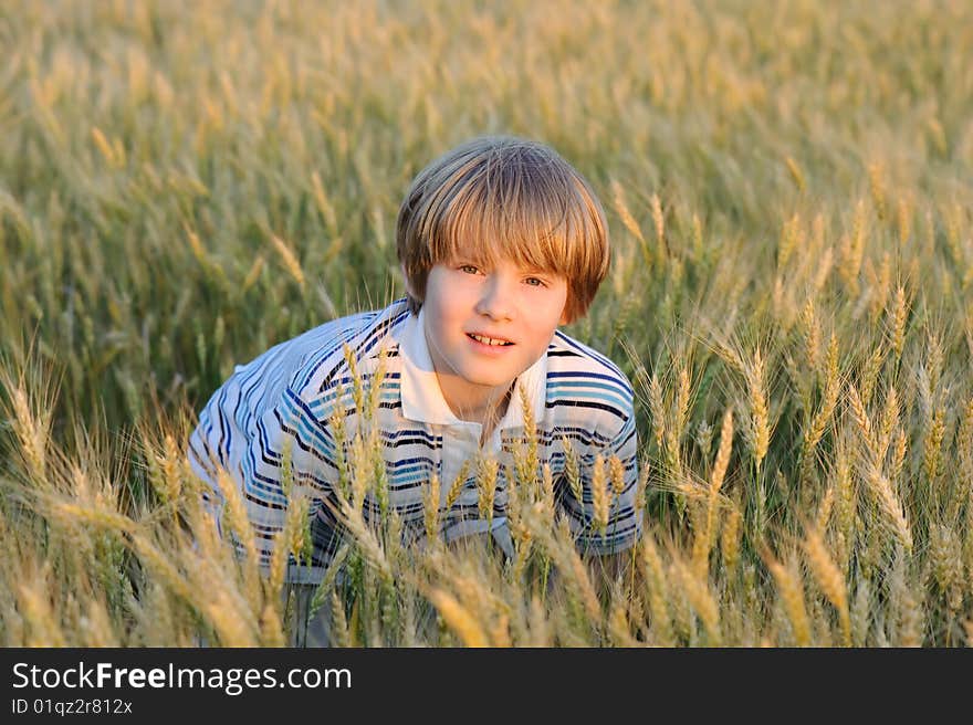 Boy At The Wheat Field