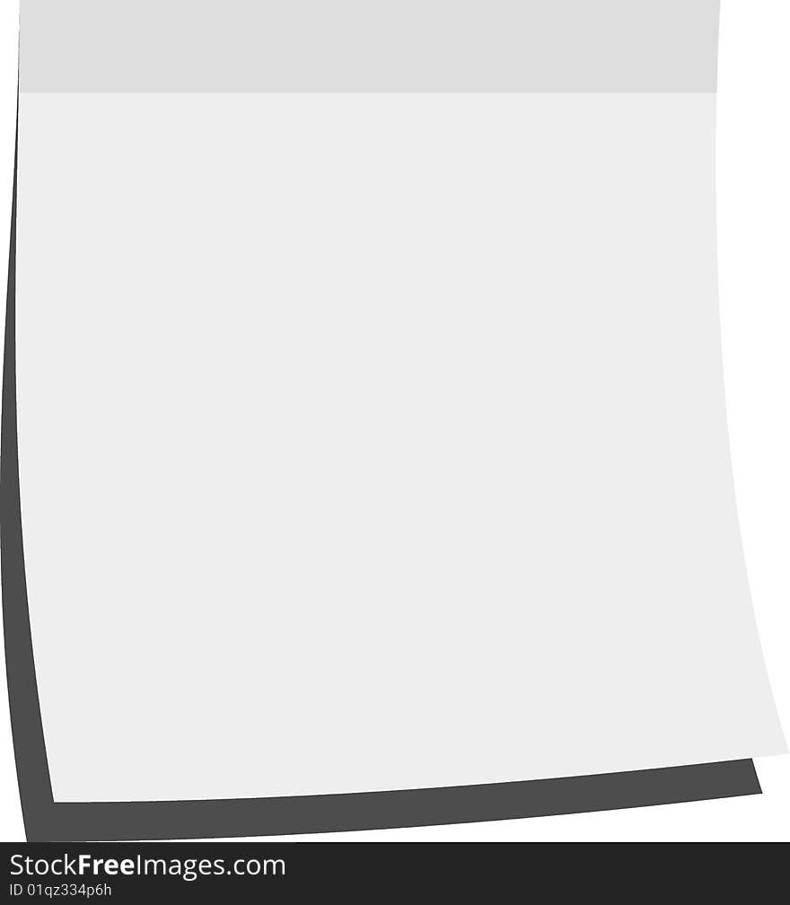 Illustration of a blank memo stick