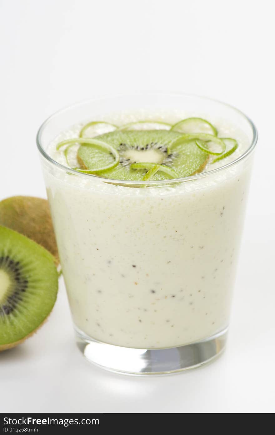 Refreshment And Creamy Milkshake  Kiwi And Lime