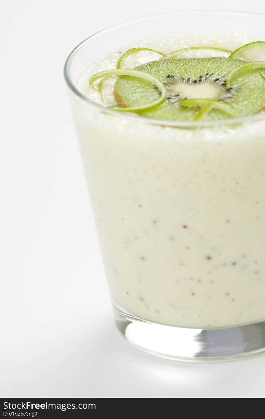 Refreshment And Creamy Milkshake  Kiwi And Lime