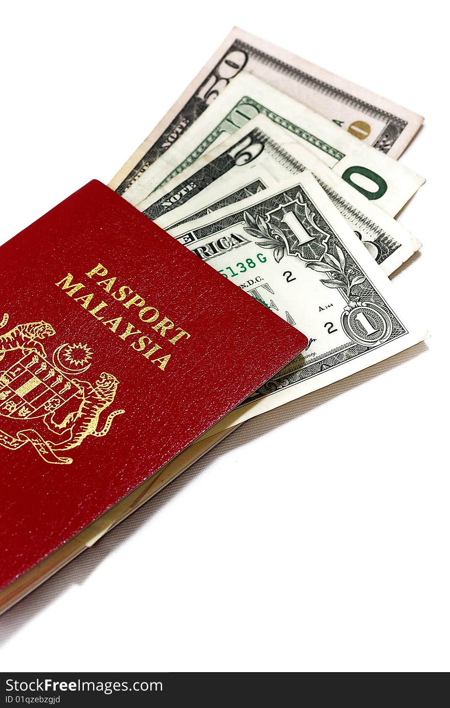 International Travel Passport with Currency. International Travel Passport with Currency