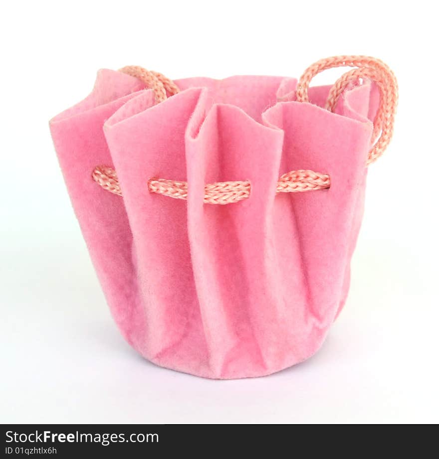 Pink jewelery bag