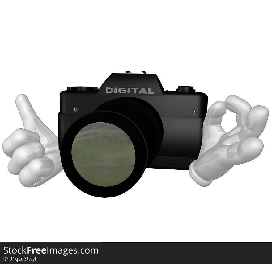 Mr digital camera mascot character