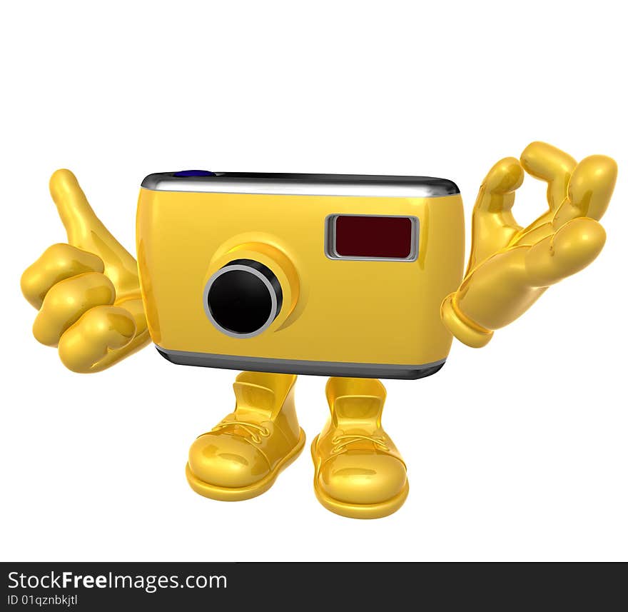 Mr digital camera mascot character