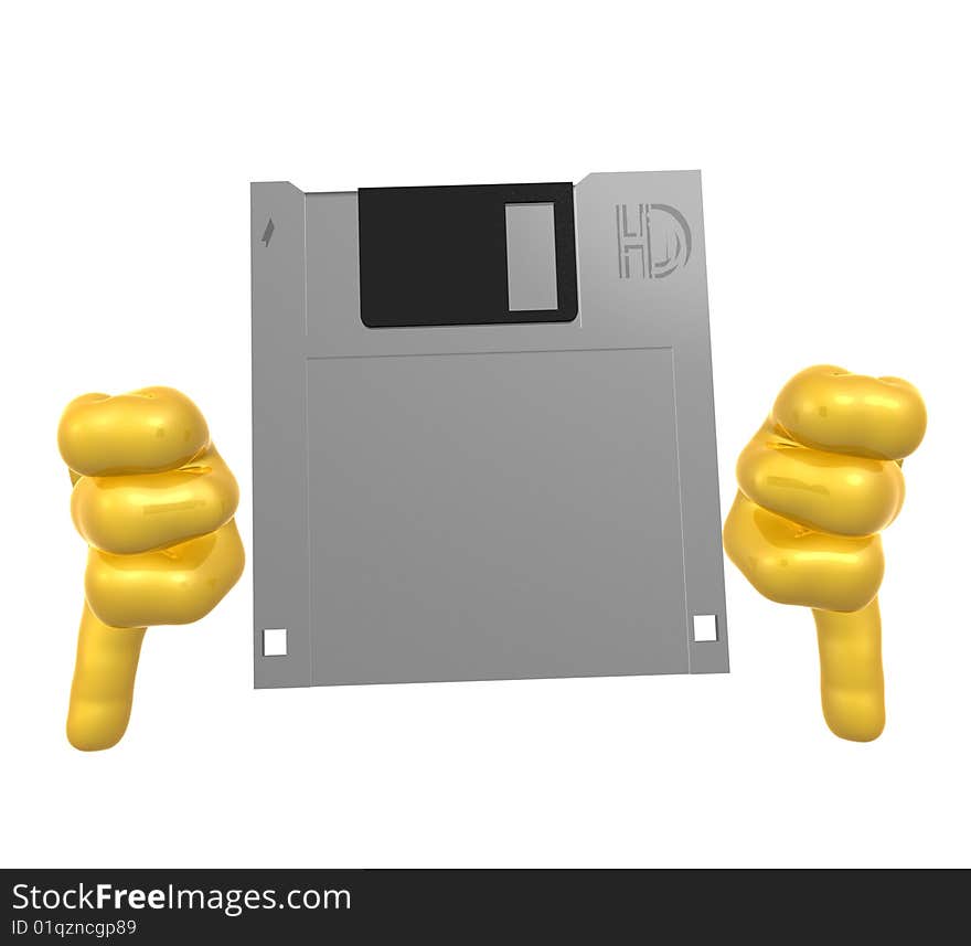 Mr Floppy disc two thumbs down