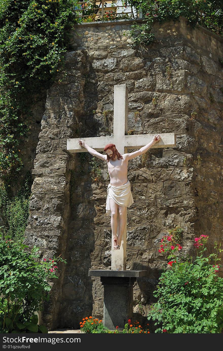 HDR photograph of Jesus Christ crucifixed statue. HDR photograph of Jesus Christ crucifixed statue