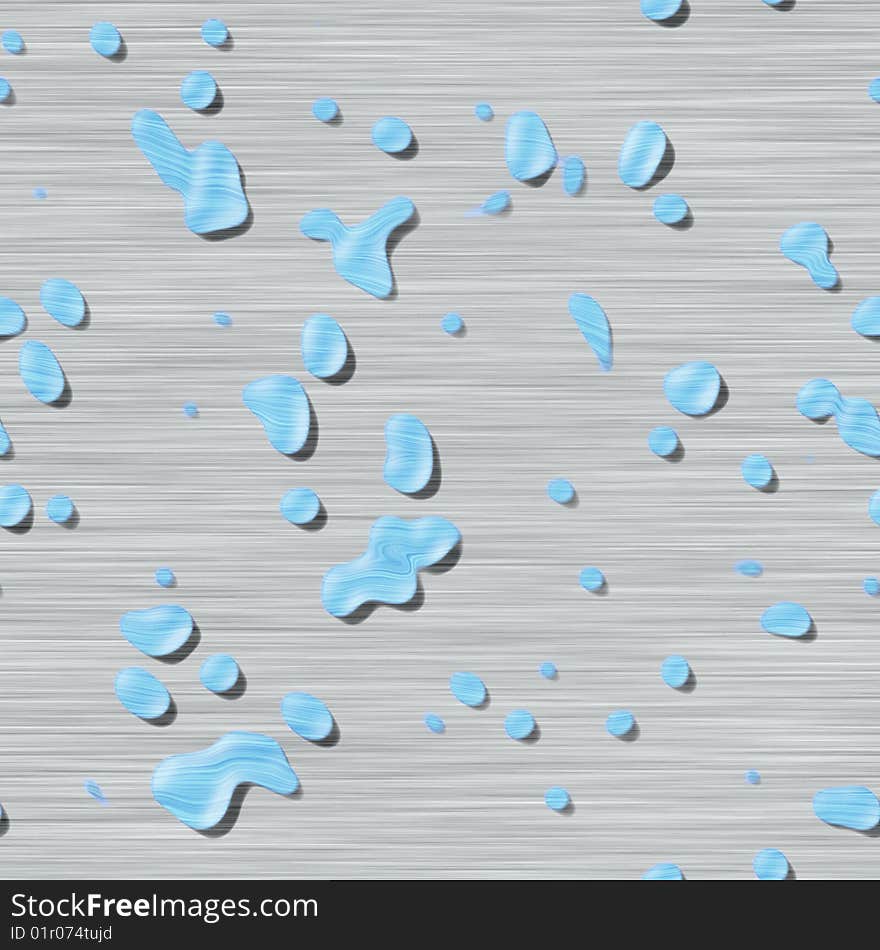 Brushed metal background with water drops. Brushed metal background with water drops