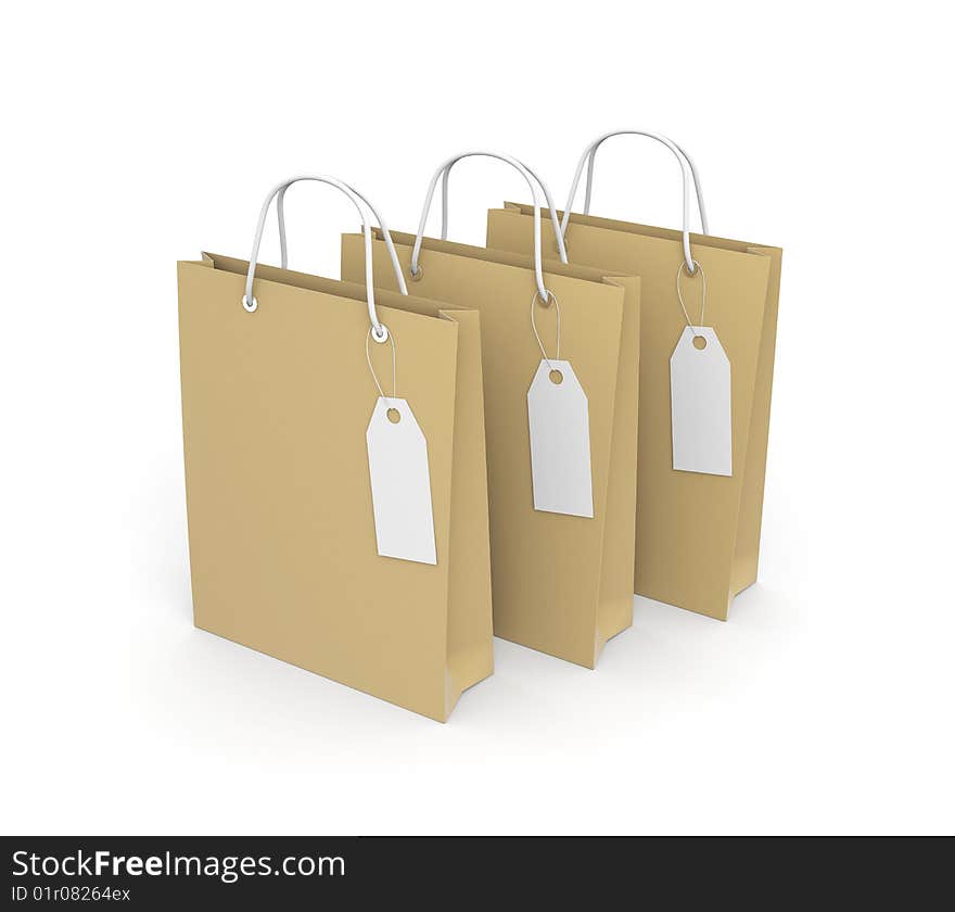 Paper Shopping Bag With Label