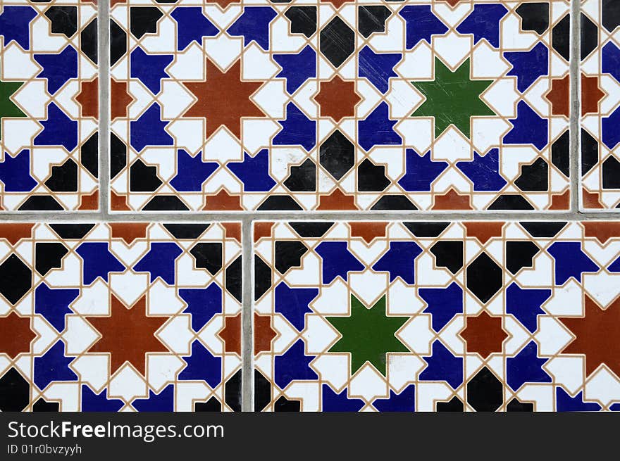 Detail of Arabic Tile. The picture was taken in Dubai.