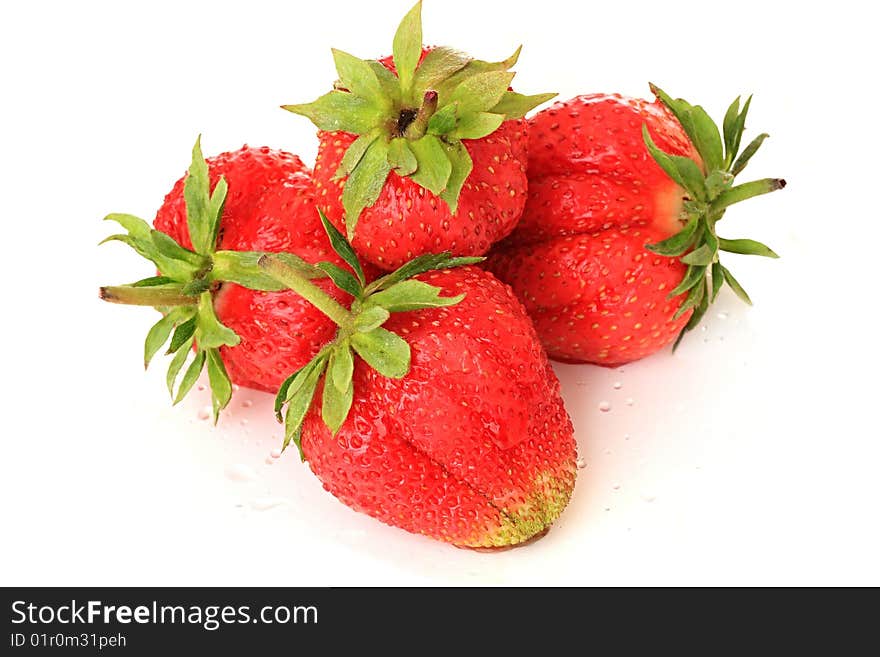 Delicious strawberry. Ripe red berry.