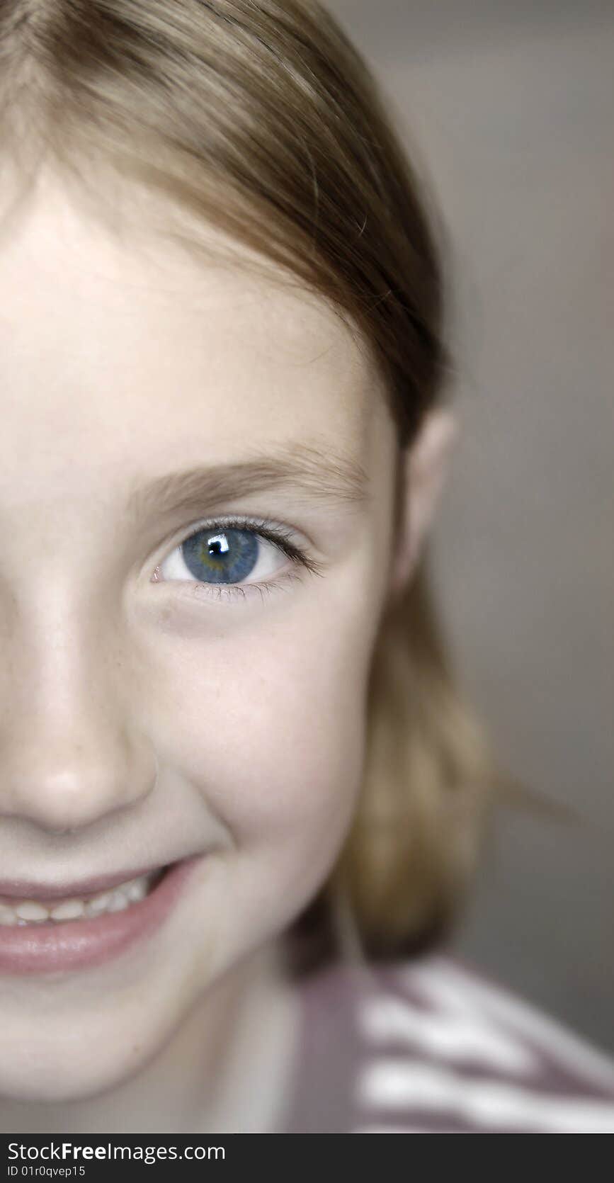 Portrait of young little girl with focus on eyes. Portrait of young little girl with focus on eyes