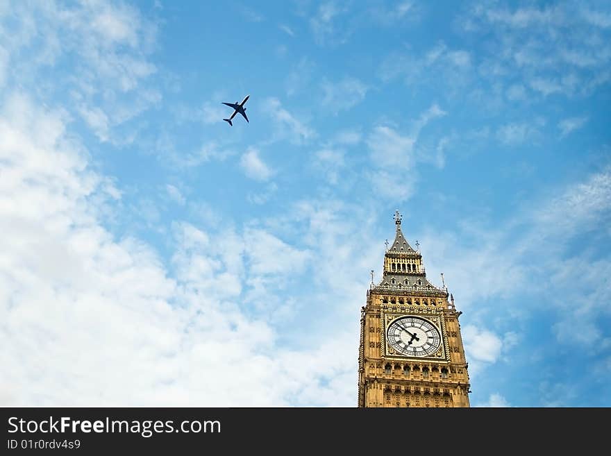 Big Ben And Aircraft