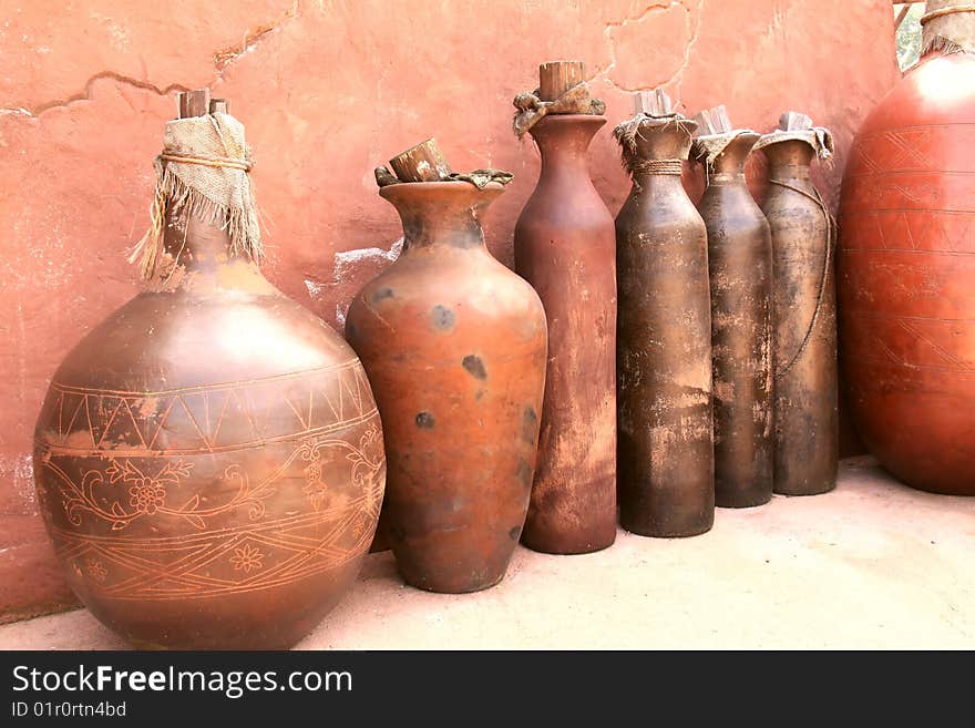 Clay/tone container in africa style