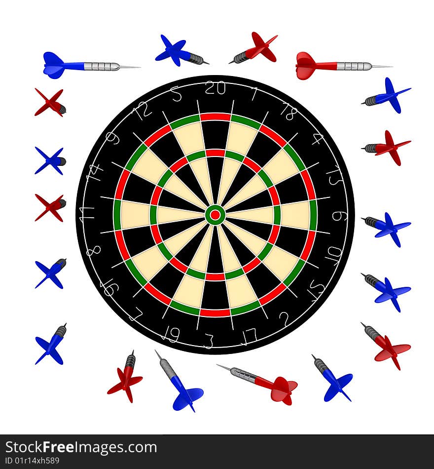 10000px dartboard+darts