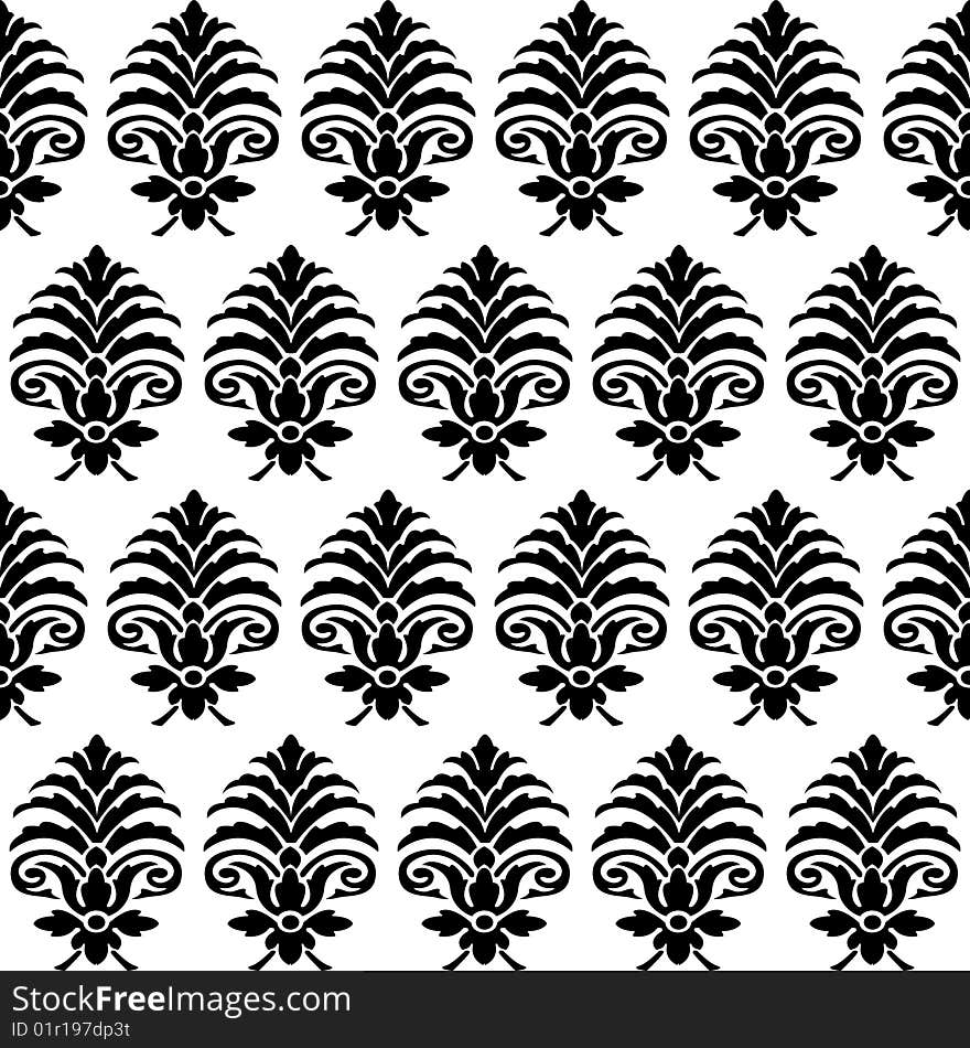 The vector seamless victorian background. The vector seamless victorian background