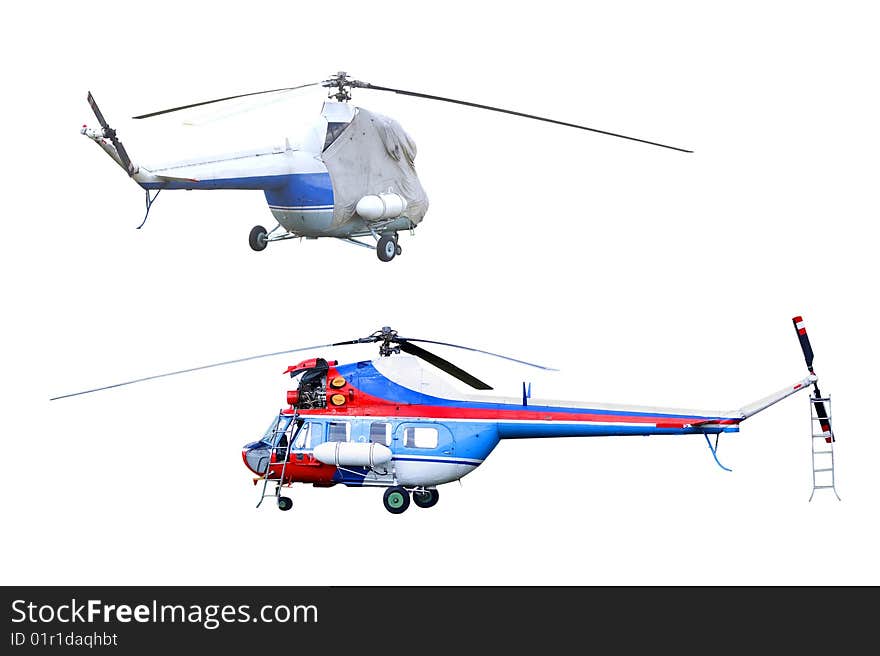 Two helicopters