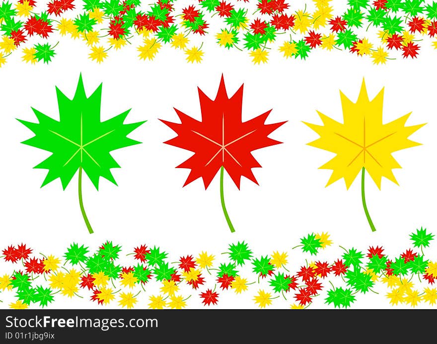 Coloured leaves