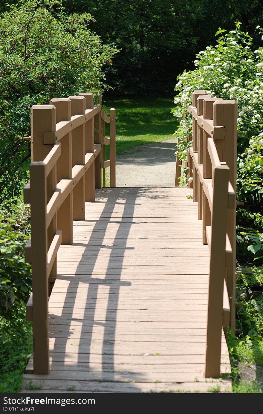 Wooden foot bridge