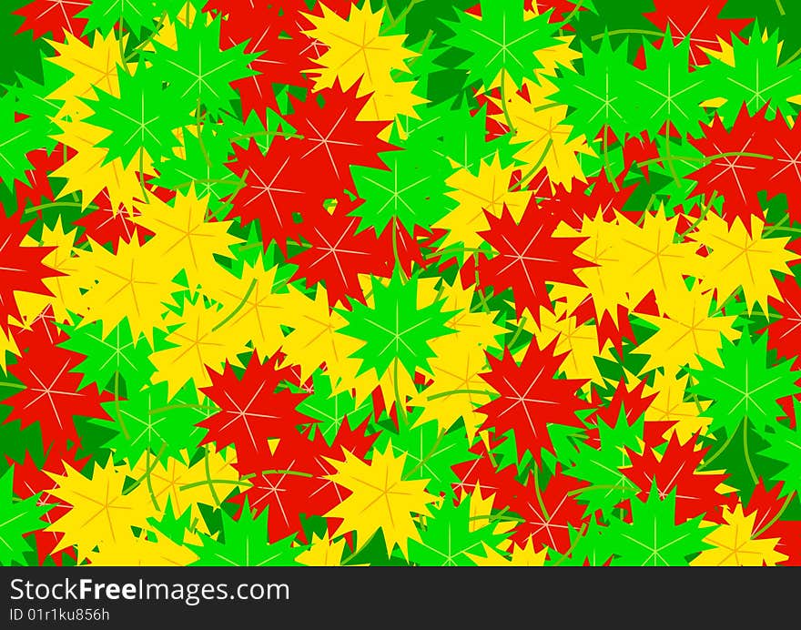 Coloured leaves