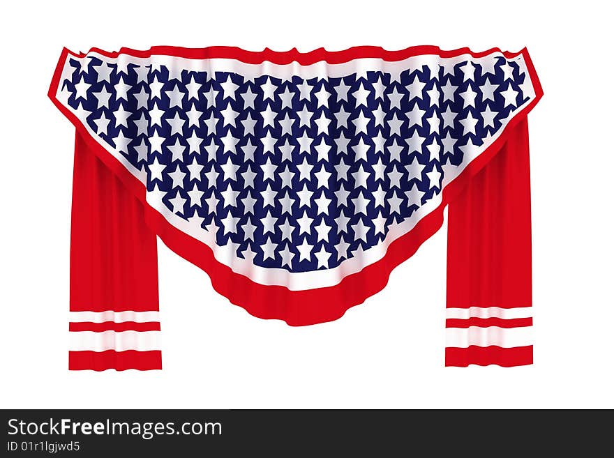 USA flag, 4th july pennant