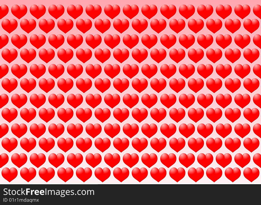 Red hearts