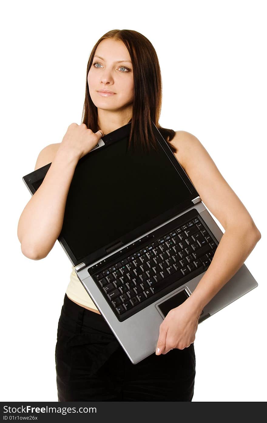 Woman with laptop