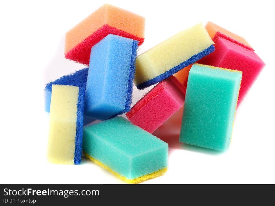 Small sponge for washing of ware and for cleaning in various conditions.