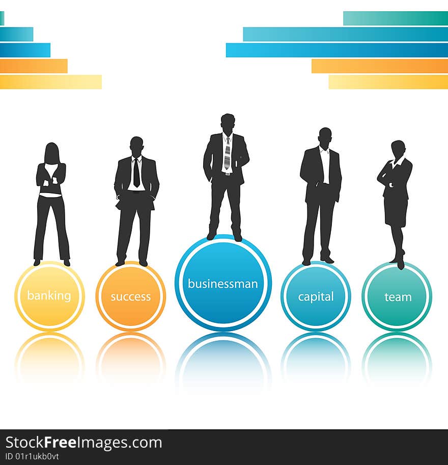 Vector illustration of business people