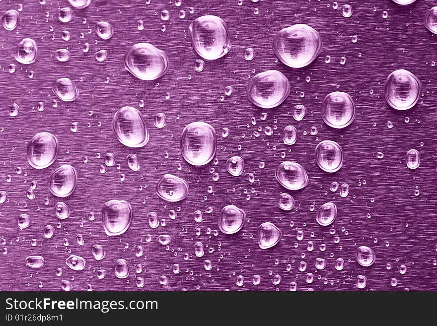 Pink water drops for background