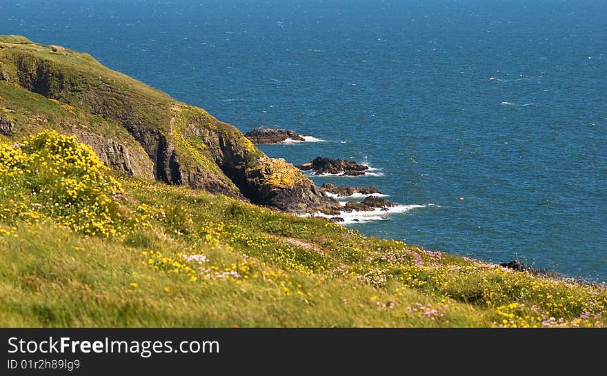 Cliffs Over Blue Sea, Ireland