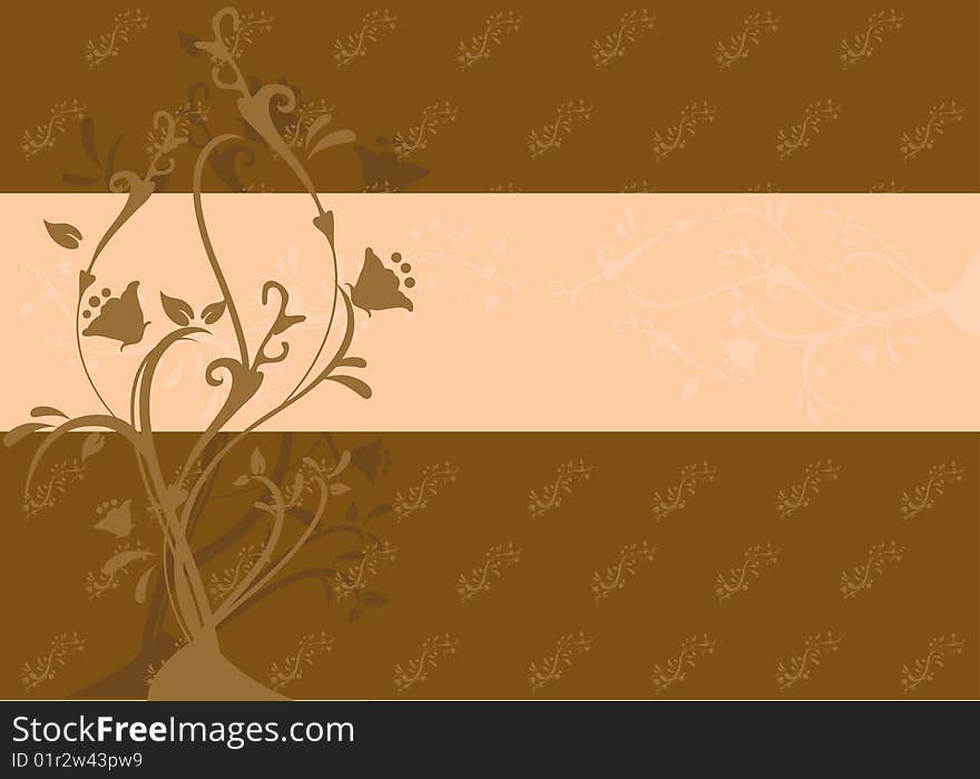 Brown Floral Background