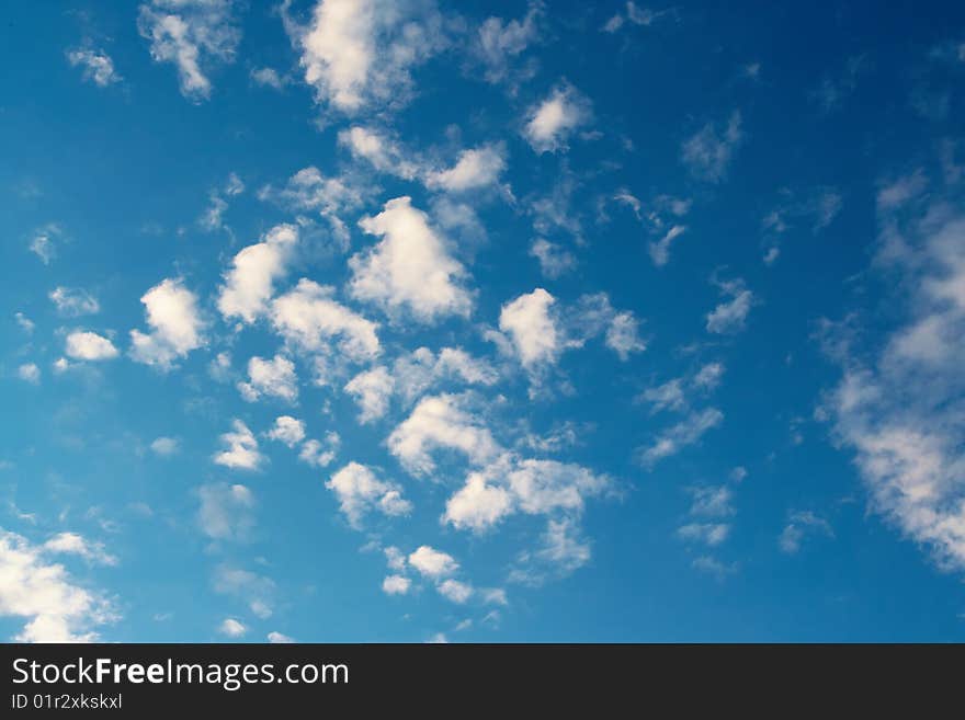 Beautiful white clouds and blue sky