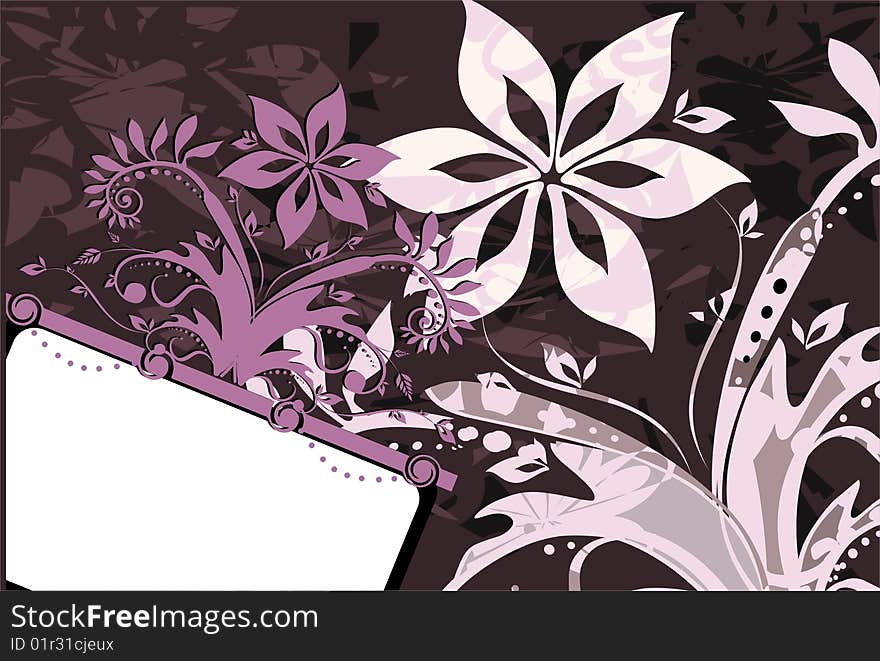 Vector background with abstract pattern and paper note. Vector background with abstract pattern and paper note