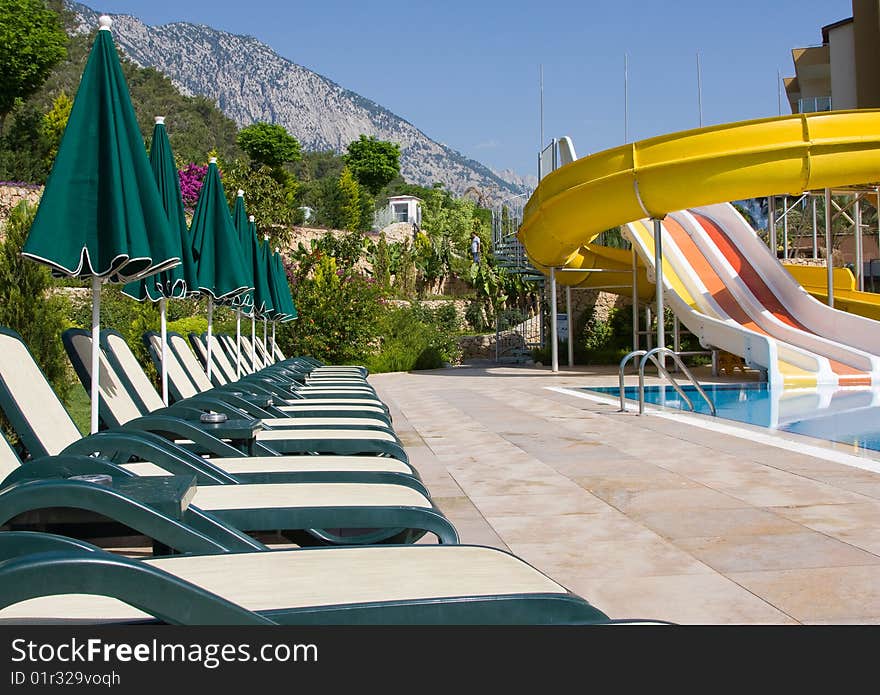 Swimming pool on a sunny day