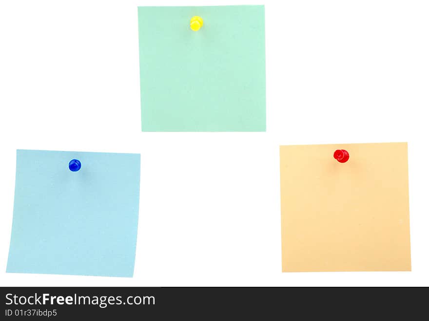 Sticker notes isolated on the white background