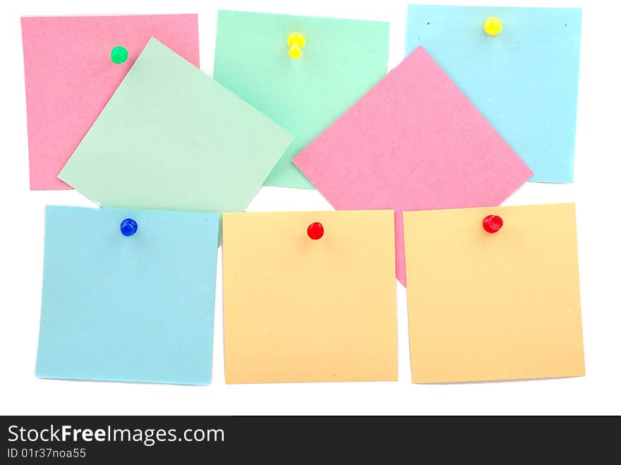 Sticker notes isolated on the white background