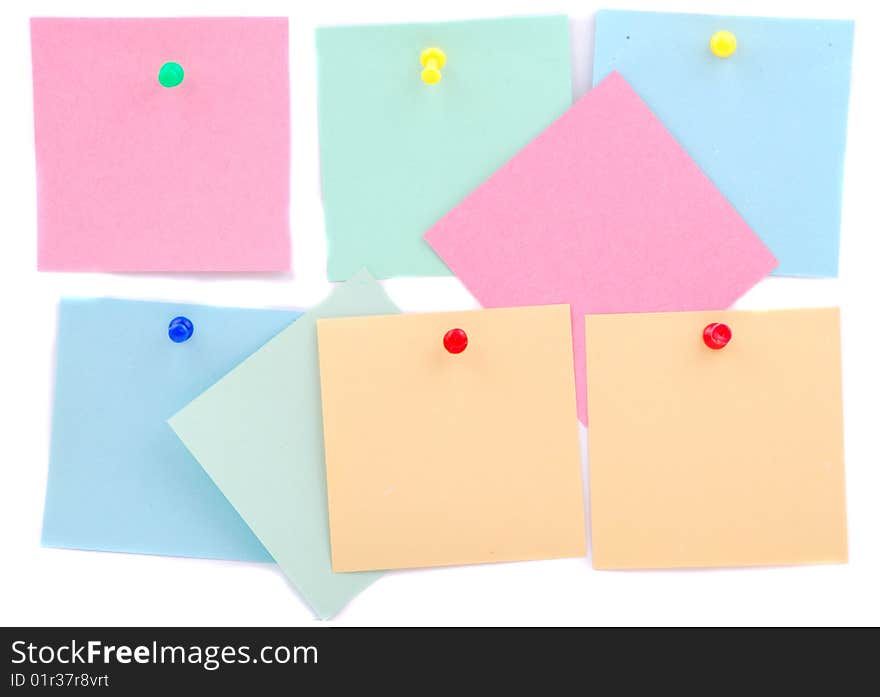 Sticker notes isolated on the white background