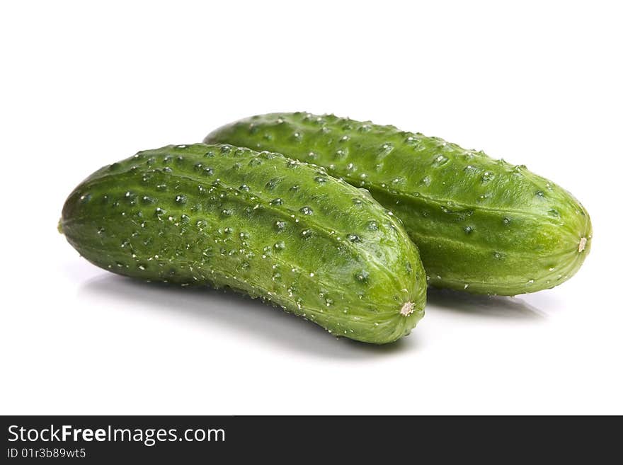 Cucumbers isolated on white background.