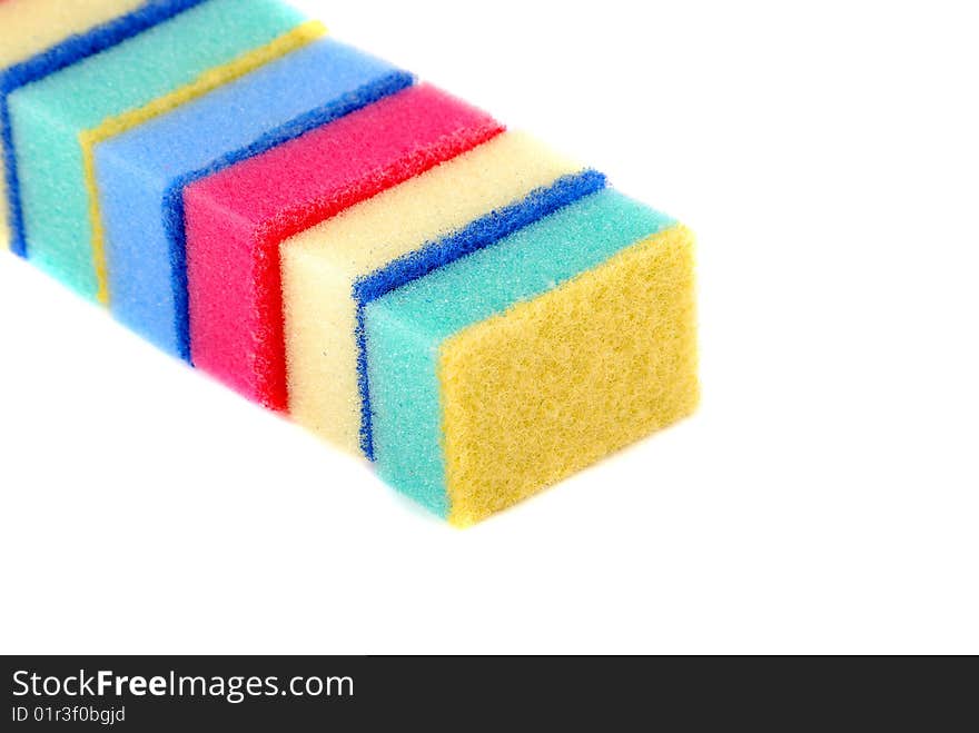 Small sponge for washing of ware and for cleaning in various conditions.