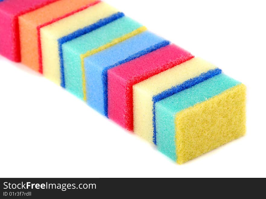 Small sponge for washing of ware and for cleaning in various conditions.