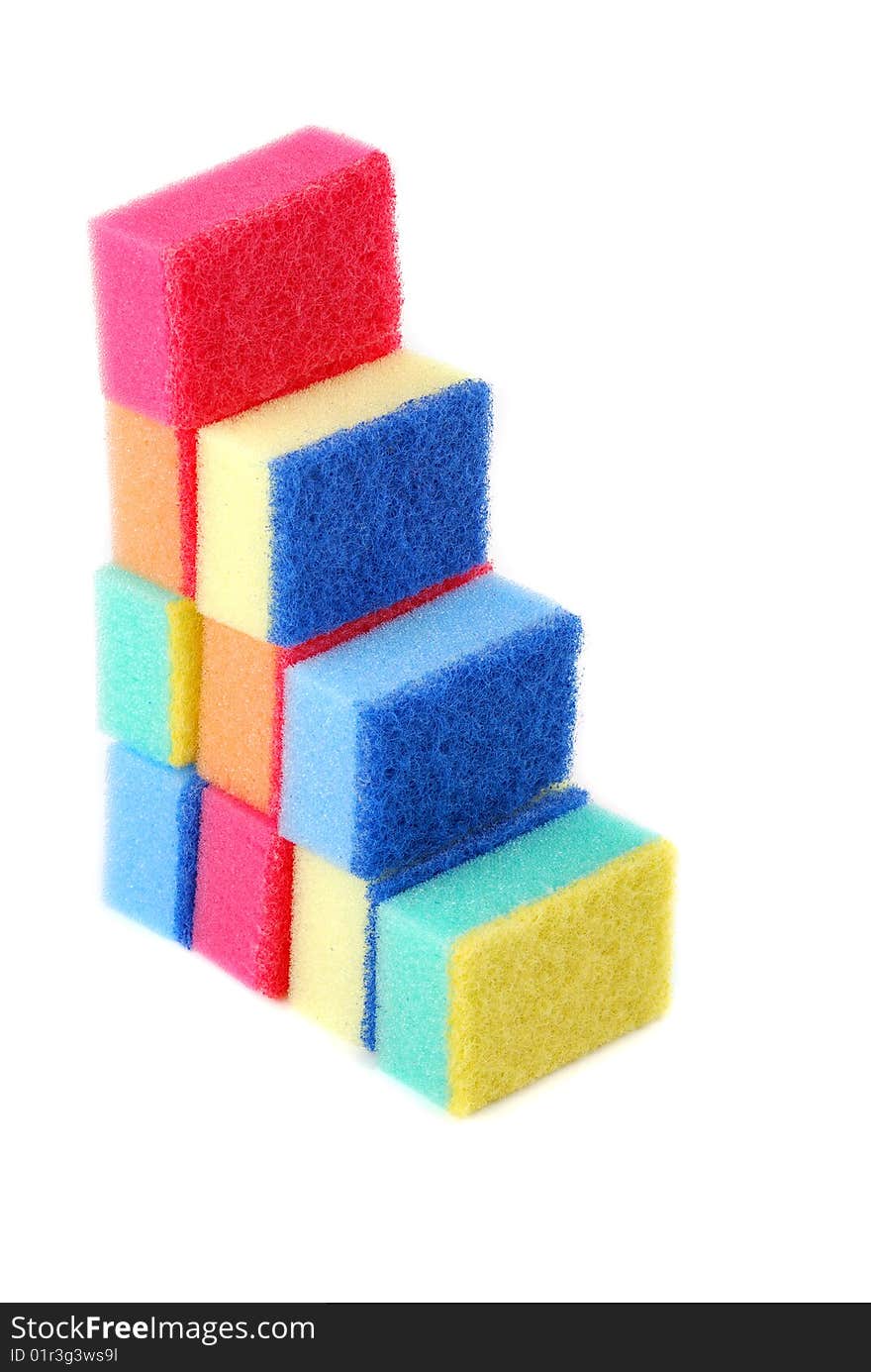 Small sponge for washing of ware and for cleaning in various conditions.